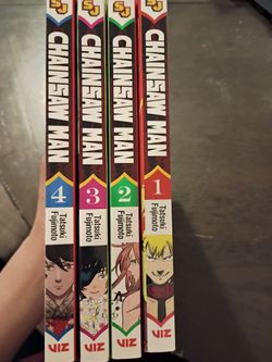 Chainsawman manga, chapter 1, 2, 3, 4