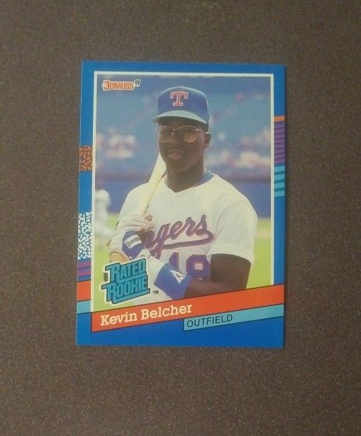 1991 Donruss Kevin Belcher Texas Rangers #46 Rated Rookie Baseball Card Vintage Collectible Sports MLB Trading Major League