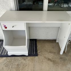 Small white desk