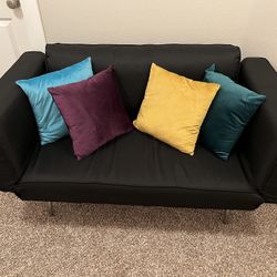 Black Futon / Loveseat / Convertible Sofa