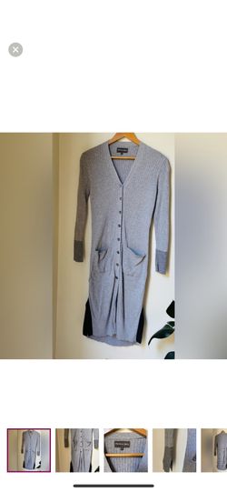 Michael Stars Ribbed Gray Cotton Dress 