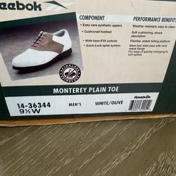 Brand New Reebok Monterey Plain Toe Golf Shoes - Men’s 9.5 Wide 
