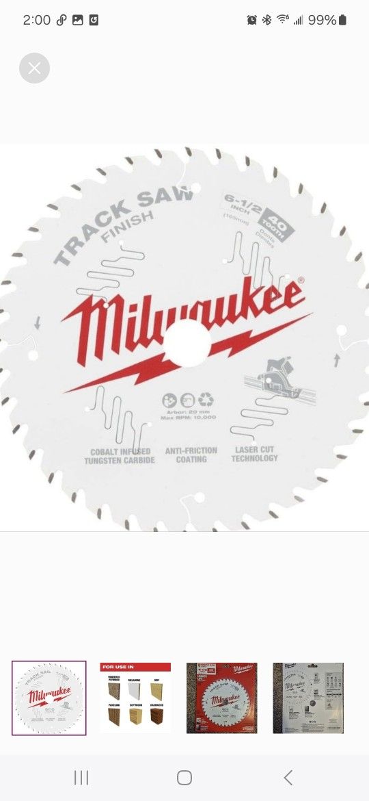 NIP Milwaukee Saw Blade