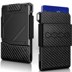 Wallet for Men, RFID Blocking Minimalist Leather Pull-out Cloth Belt Wallet with Money Clip, Men's Wallet for 8-15 Cards & Cash, Pocket Fashion Credit