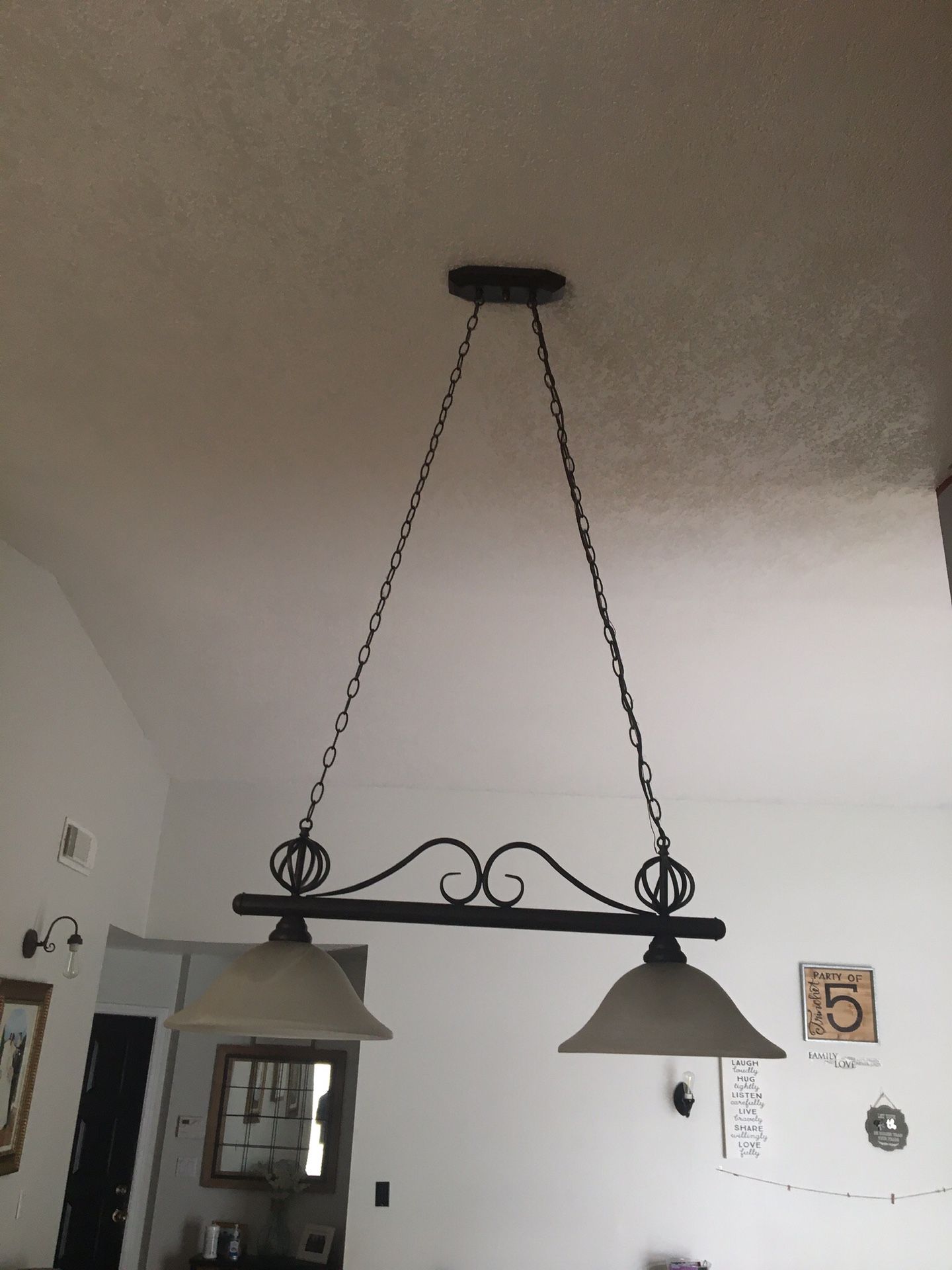 2 oil rubbed bronze pendant light fixture