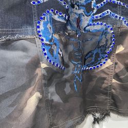 denim jacket rhinestone