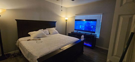 King size bed frame and headboard