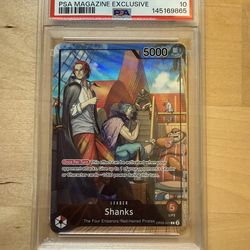 2025 ONE PIECE PROMOS PSA MAGAZINE EXCLUSIVE #001 SHANKS PSA 10