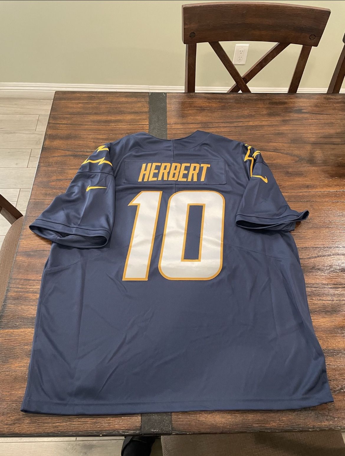 Authentic Nike On Field Chargers Justin Herbert Jersey XL for Sale