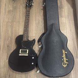 Epiphone Les Paul Junior Black Solid Body Electric Guitar 