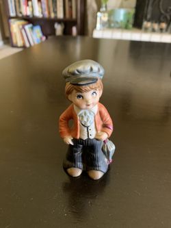 Vintage Doll Boy With Umbrella 