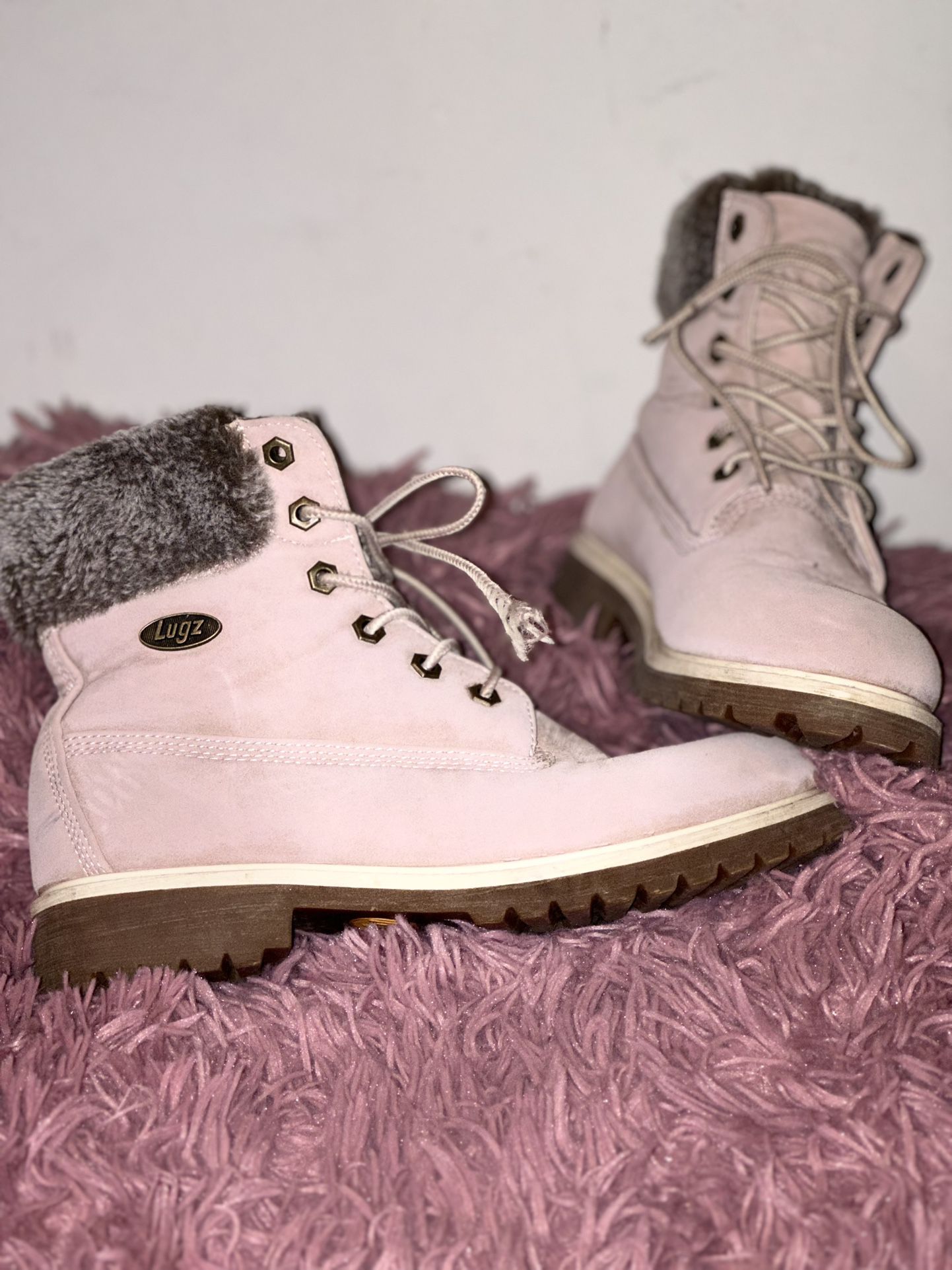 Light Pink Lugs Boots