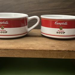 2 Campbell's TOMATO SOUP Mug by Hudson Harvest VINTAGE1998 White Red Ceramic Pair