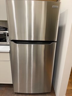 Frigidaire 18.3 Cu. Ft. Stainless Steel Refrigerator – Barely Used. BUYER must pickup