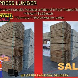 6ft Treated Pickets 
