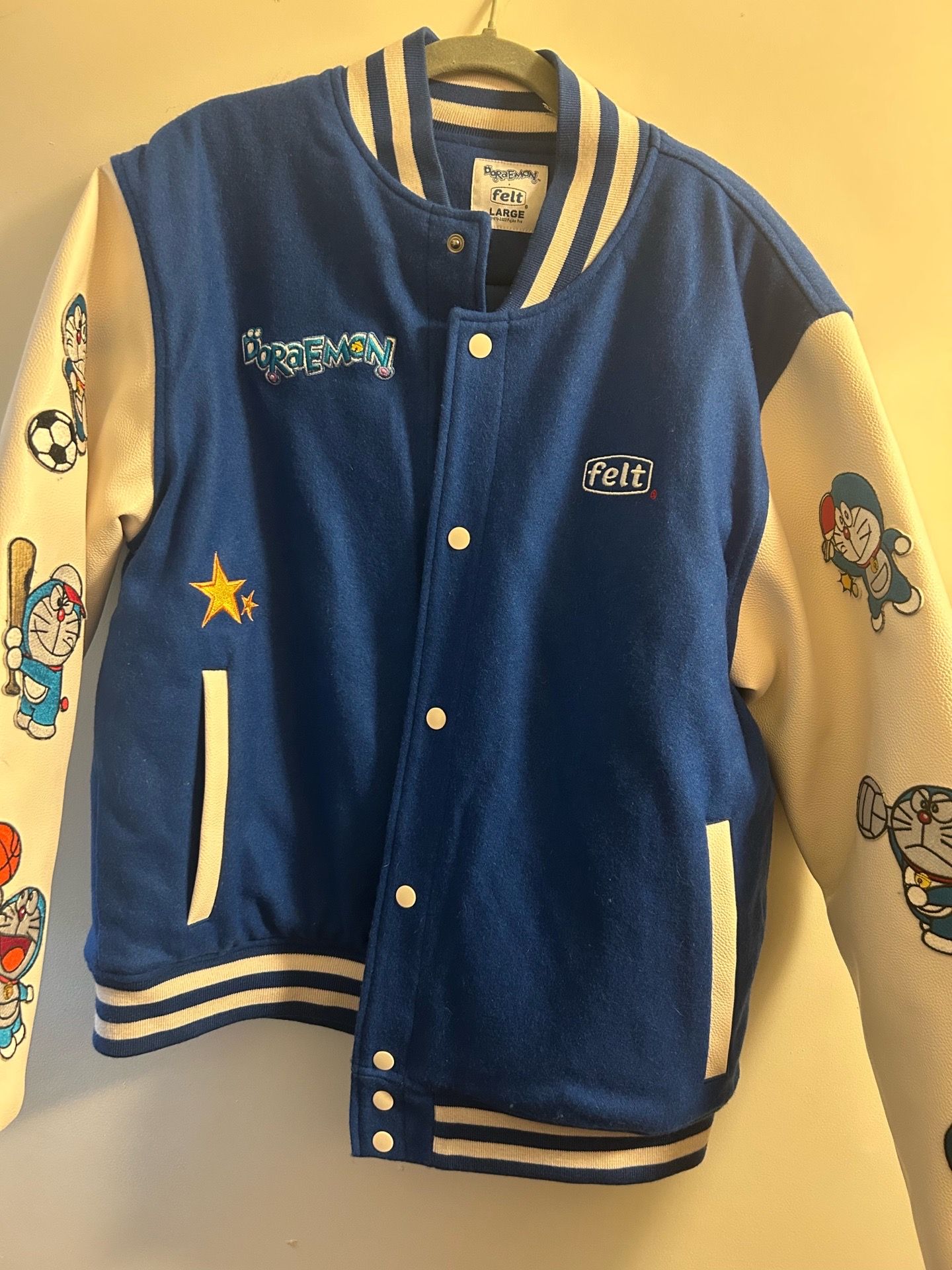 Felt(foreverylivingthing) x doraemon letterman jacket