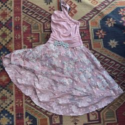 Pink  Dress With Stones 