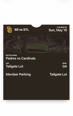 Mother’s Day 5/10 Tailgate Lot Parking