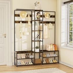 📦 Brand New Arrival | 5-in-1 Corner Hall Tree (Half Unit) | Limited Stock