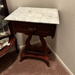 Marble Top Fiddle Table 