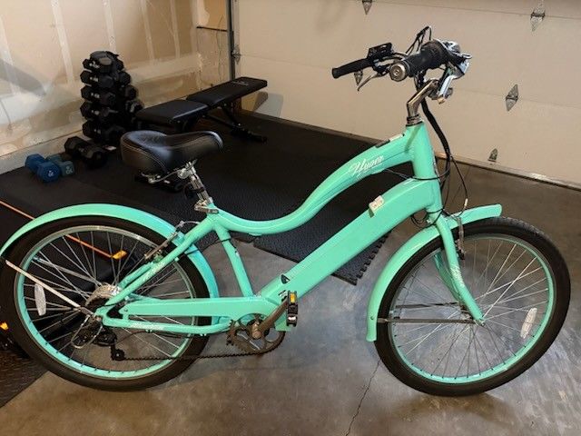 Electric Cruising Bike Comes With Battery Charger And Key