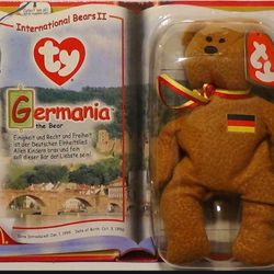 Germania Bear Beanie Baby New In Box 