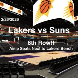 Phoenix Suns vs Los Angeles Lakers | Lower Level | REAL TICKETS - TRUSTED SELLER - NOT A SCAMMER