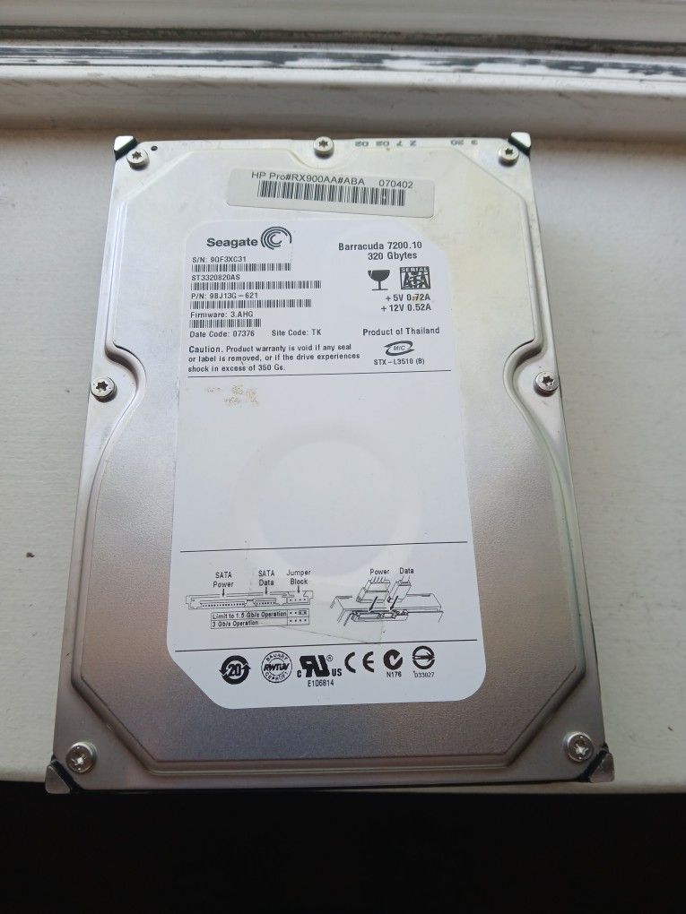 Barracuda 7200 320 GB Harddrive 