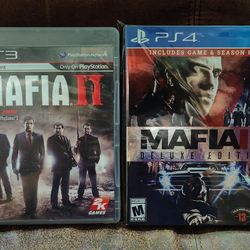 Mafia 2 PS3 + Mafia 3 Deluxe Edition PS4 Complete with Slipcase, Maps, Manuals, Leaflets