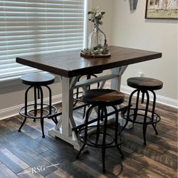 Counter Height Dining Table Set With Swivel Bar Stools ⭐$39 Down Payment with Financing ⭐ 90 Days same as cash