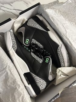 Green Glow Air Jordan 3s