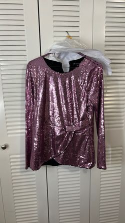 INC pink women's sequined top