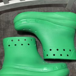 Green Croc Boots Size W9/M7