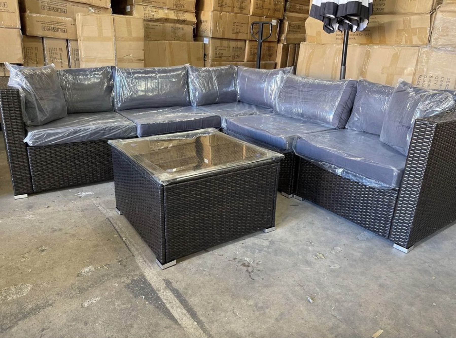 6 Piece L Shape Patio Furniture Set **NEW***Same Day Delivery*