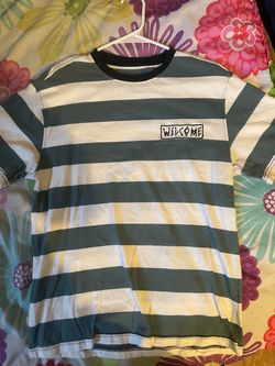 Welcome Skateboards striped T-shirt