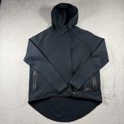 Nike Sportswear Tech Fleece Cape Hoodie Full Zip Womens M Black 655765-010 #118