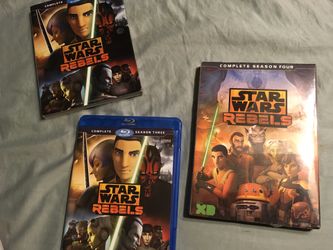 Star Wars Rebels...season 3 (Blu ray) and brand new factory sealed season 4 (dvd)