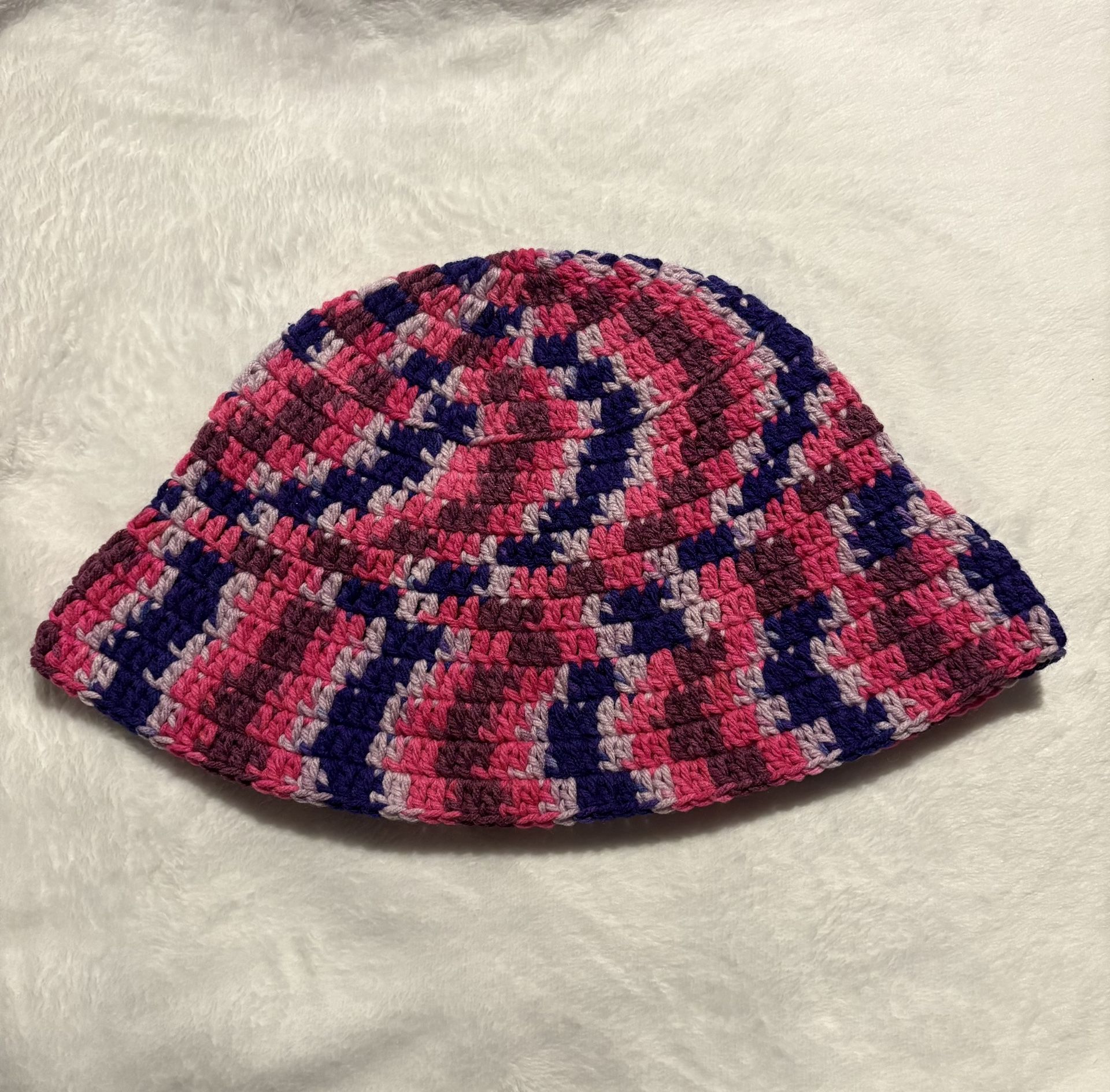 Multicolor Pink And Purple Bucket Hat