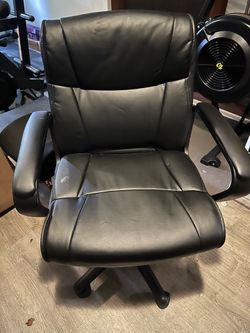 Black Faux Leather Executive Office Chair