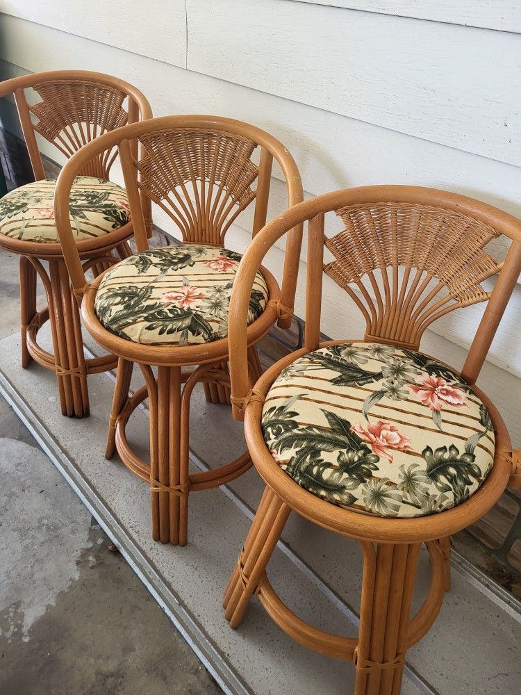 Bamboo Swivel Bar/counter Stools/Chairs