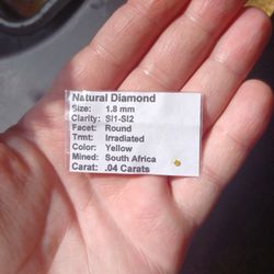 Natural Diamond (Yellow) .04ct 1.8mm