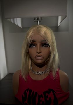 10 Inch Blonde Wig – 100% Human Hair