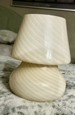 Blown Glass Lamp For Bedside Table