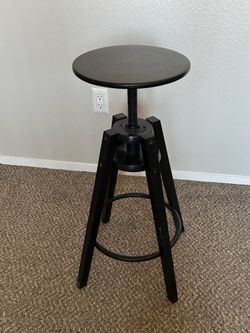 Black IKEA bar stool - adjustable height