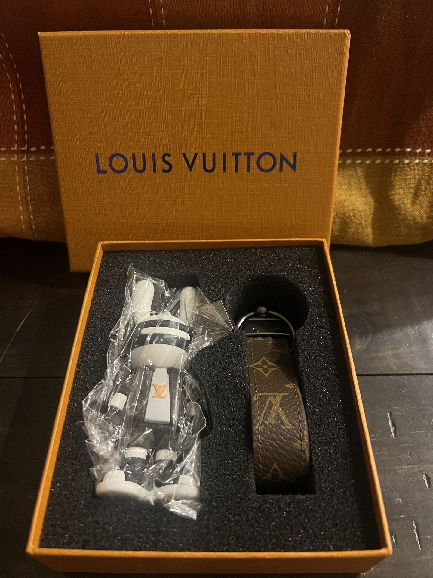 Custom Louis Vuitton Bunny Keychain Black