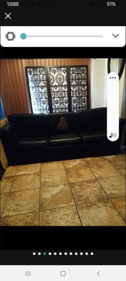 SOFABED BLACK AND OTTOMAN