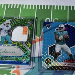 Sports Cards Tua Tagovailoa , Jaylen Waddle , Tyreek Hill 