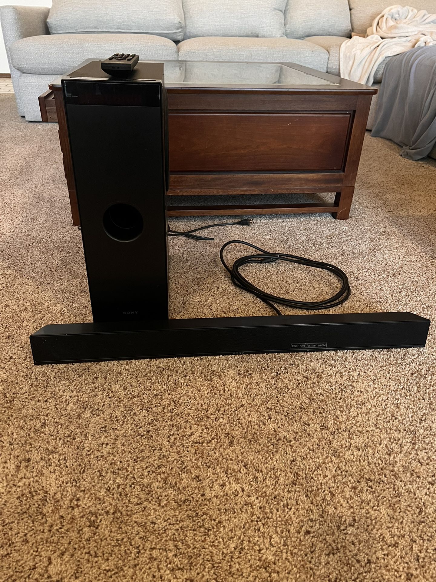 Sony SA-WCT100 Soundbar and Subwoofer