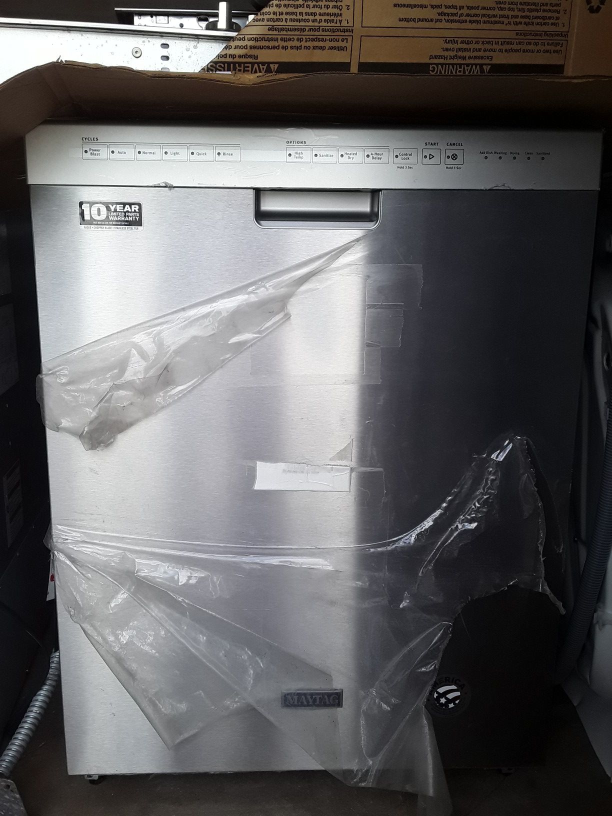 Dishwasher machine maytag brand new stainless steel