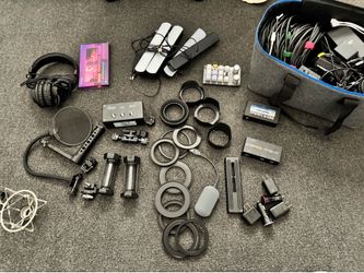 music studio and video camera equipment